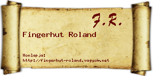 Fingerhut Roland névjegykártya